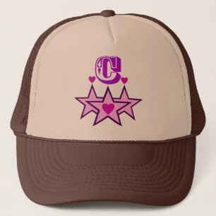 ╚»★Fabulous Initial C Stylish Trucker Hat★«╝ Hat