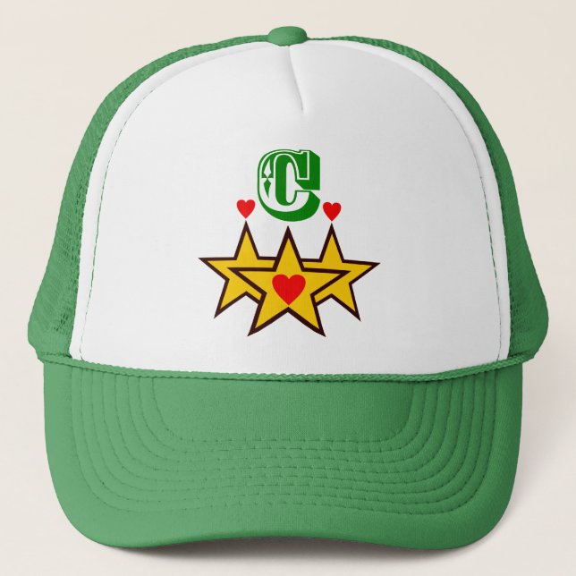 ╚»★Fabulous Initial C Stylish Trucker Hat★«╝ Hat (Front)