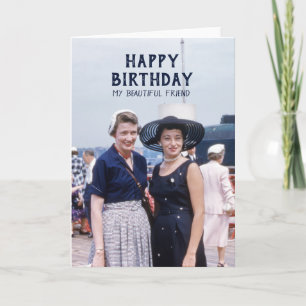 Fabulous Lady Friends Retro Birthday Friendship Card