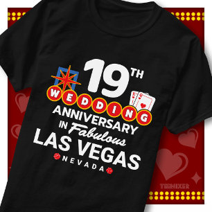 Fabulous Las Vegas 19th Anniversary Wedding Couple T-Shirt