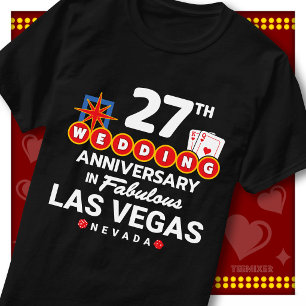 Fabulous Las Vegas 27th Anniversary Wedding Couple T-Shirt