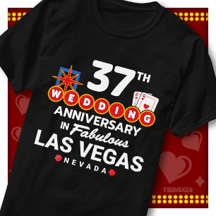 Fabulous Las Vegas 37th Anniversary Wedding Couple T-Shirt