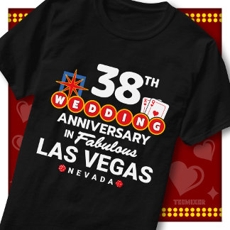Fabulous Las Vegas 38th Anniversary Wedding Couple T-Shirt