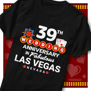 Fabulous Las Vegas 39th Anniversary Wedding Couple T-Shirt
