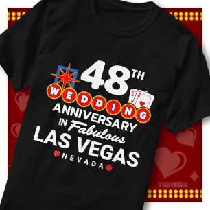 Fabulous Las Vegas 48th Anniversary Wedding Couple T-Shirt