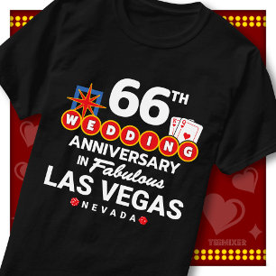 Fabulous Las Vegas 66th Anniversary Wedding Couple T-Shirt