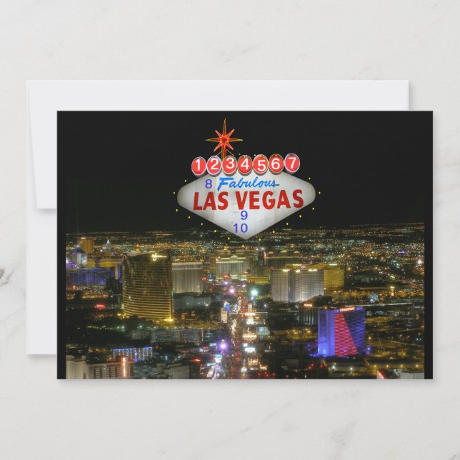 Fabulous Las Vegas Customisable Event Invitation (Front)