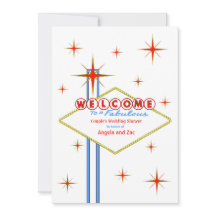 Fabulous Las Vegas Sign Wedding Shower Invitation