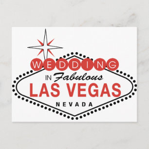 Fabulous Las Vegas Wedding Template Customisable Postcard