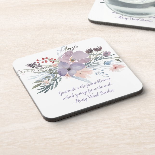 Fabulous Lavender Flowers Coaster (Left Side)