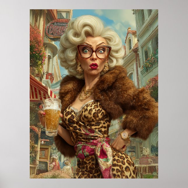 Fabulous Leopard Lady Attitude Poster (Front)