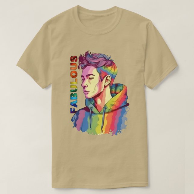 Fabulous LGBT Male Youth T-Shirt (Design Front)