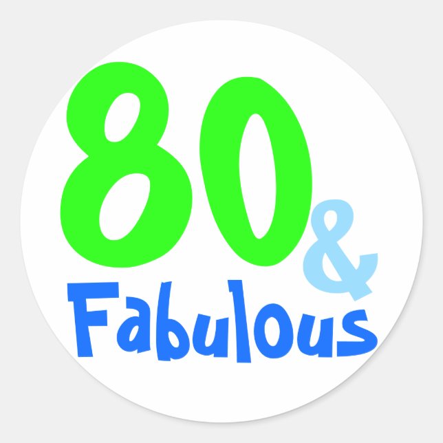 Fabulous Neon Birthday Classic Round Sticker (Front)