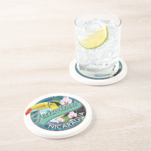 Fabulous Nicaragua toucan logo Coaster