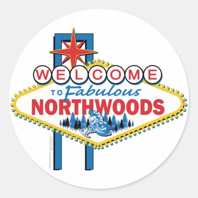 Fabulous-North-Woods Classic Round Sticker (Front)