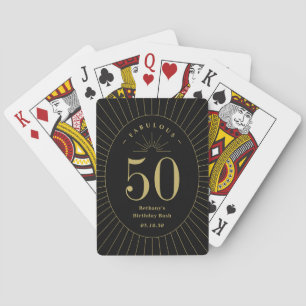 Fabulous Number Birthday Party Wedding Anniversary Playing Cards