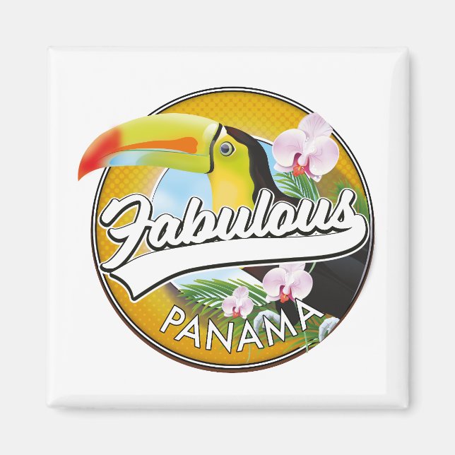 Fabulous Panama retro logo Magnet (Front)