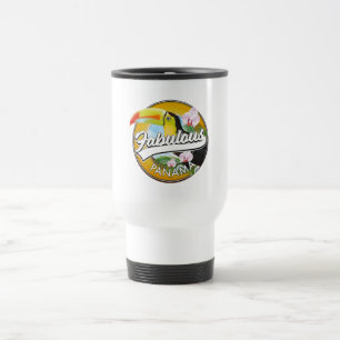 Fabulous Panama retro logo Postcard Poster Canvas Travel Mug