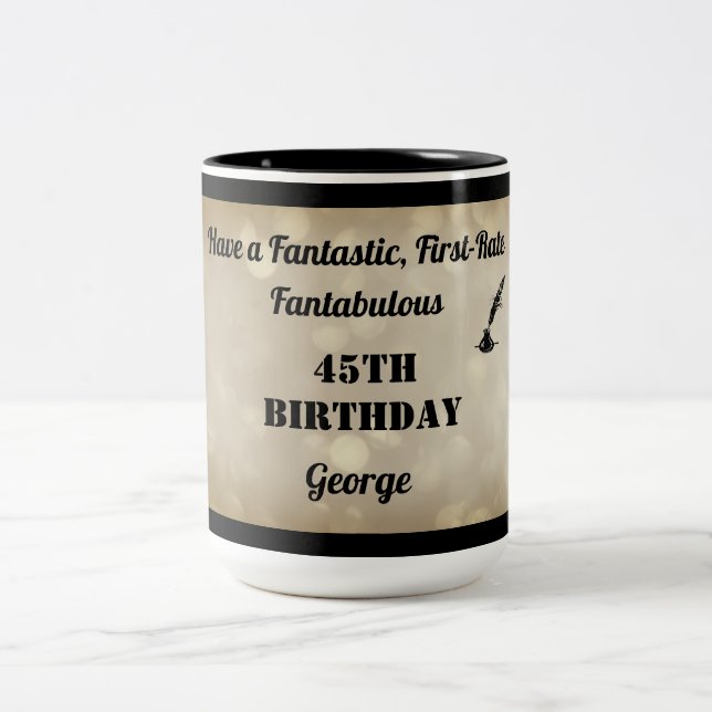 Fabulous Personalised 45th Birthday Mug (Center)