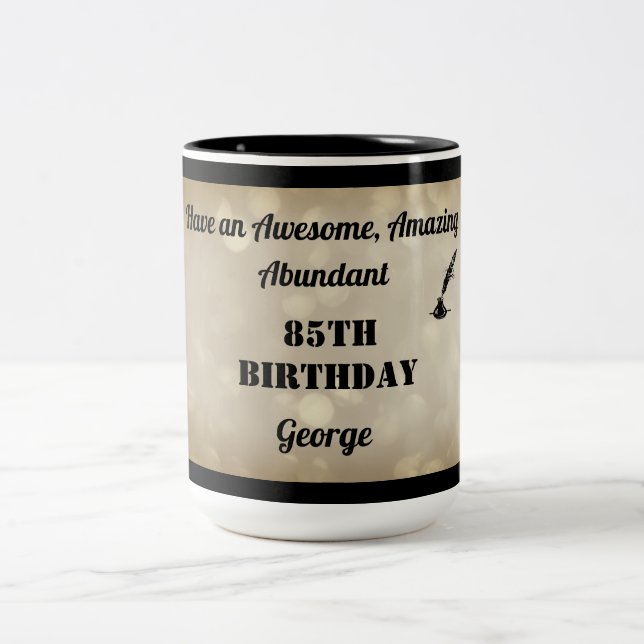 Fabulous Personalised 85th Birthday Mug (Center)