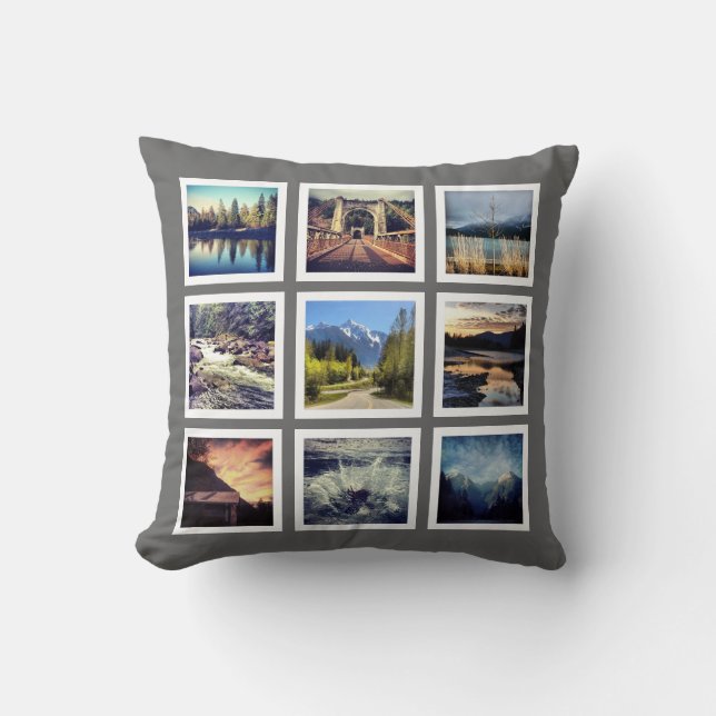 Fabulous Photography 18 Pics Instagram Grid Cushion (Front)