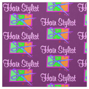 FABULOUS PURPLE HAIR STYLIST FABRIC