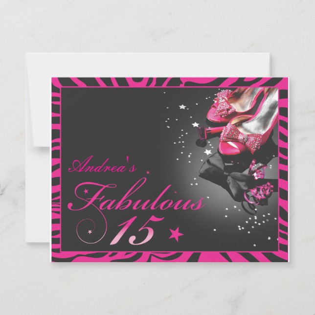 Fabulous Quinceañera! Invitation (Front)