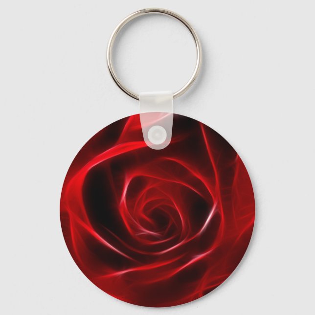 Fabulous Red Rose Key Ring (Front)