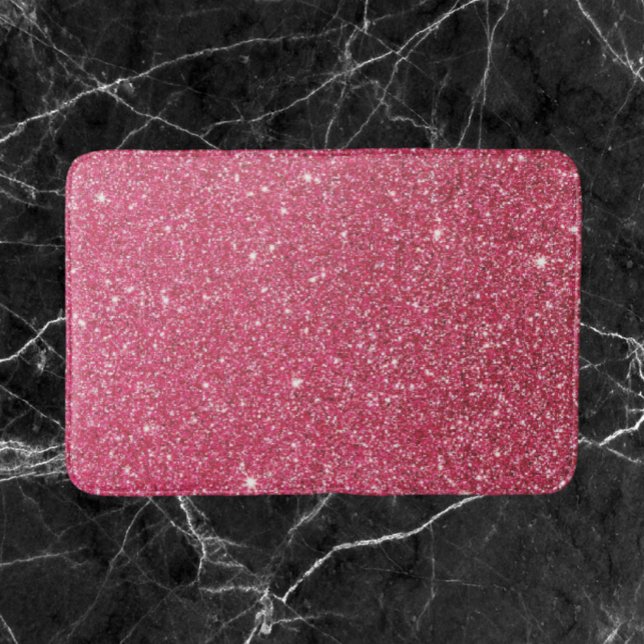 Fabulous Rose Pink Glitter  Bath Mat (Creator Uploaded)