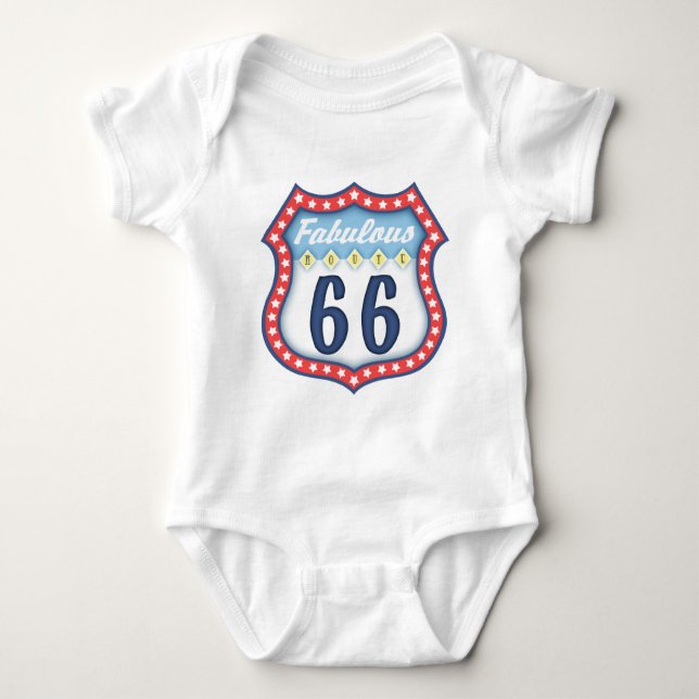 Fabulous Route 66 Baby Bodysuit (Front)