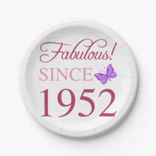 Fabulous Since 1952 Paper Plate