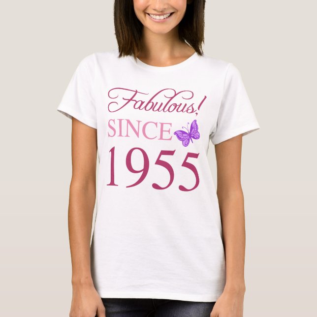 Fabulous Since 1955 70th Birthday T-Shirt (Front)