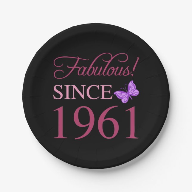 Fabulous Since 1961 Paper Plate (Front)