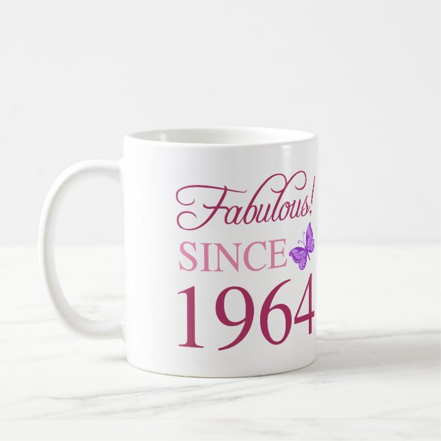 Fabulous Since 1964 60th Birthday Coffee Mug (Left)