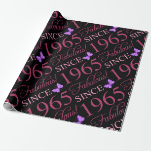 Fabulous Since 1965 60th Birthday Wrapping Paper