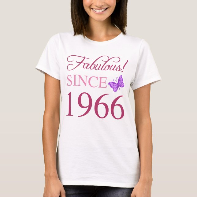Fabulous Since 1966 60th Birthday T-Shirt (Front)