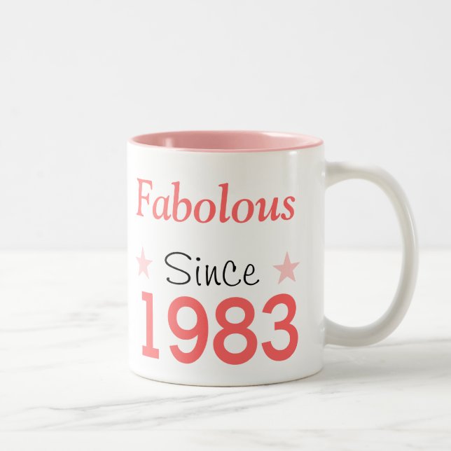 Fabulous Since 1983 Two-Tone Coffee Mug (Right)