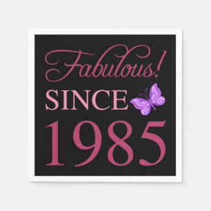 Fabulous Since 1985 40th Birthday Napkin