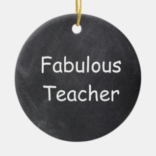 Fabulous Teacher Chalkboard Design Gift Idea Ceramic Tree Decoration