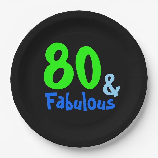 Fabulous Tropical Birthday Paper Plate (Front)