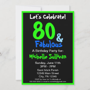 Fabulous Tropical Birthday Party Invitation