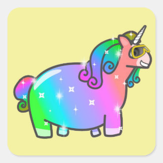 Fabulous Unicorn Square Sticker