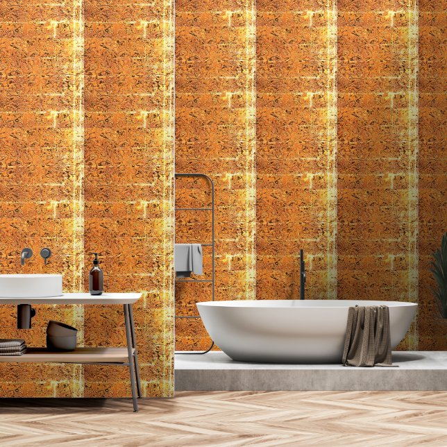 "Fabulously Faux Leather"  Wallpaper (Bathroom)
