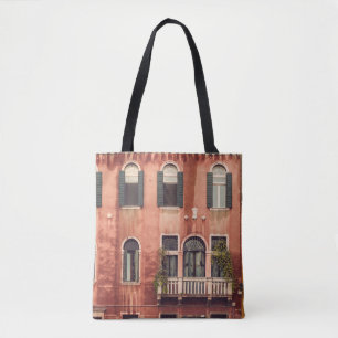 Facade of a typical old house in Venice, Italy, Tote Bag