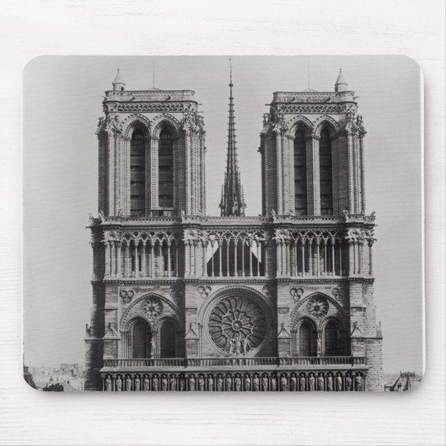 Facade of Notre-Dame, Paris, late 19th century Mouse Pad (Front)