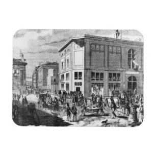 Facade of the Hotel Drouot, Paris, c.1852 (engravi Magnet