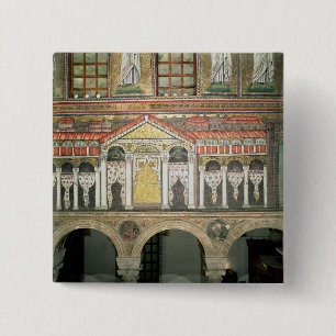 Facade of the Palazzo di Teodorico, 527-99 15 Cm Square Badge