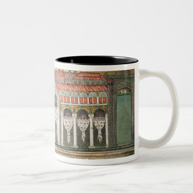Facade of the Palazzo di Teodorico, 527-99 Two-Tone Coffee Mug (Right)