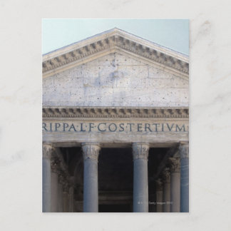 Facade of the Pantheon in Rome, Italy Postcard