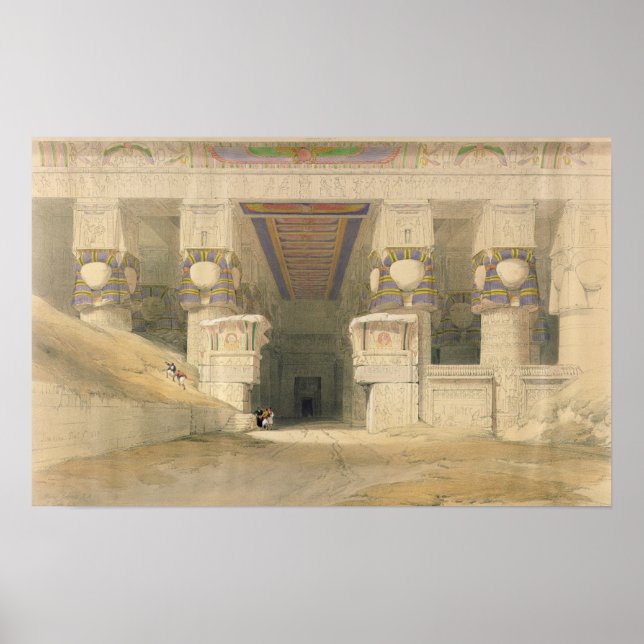 Facade of the Temple of Hathor Poster (Front)